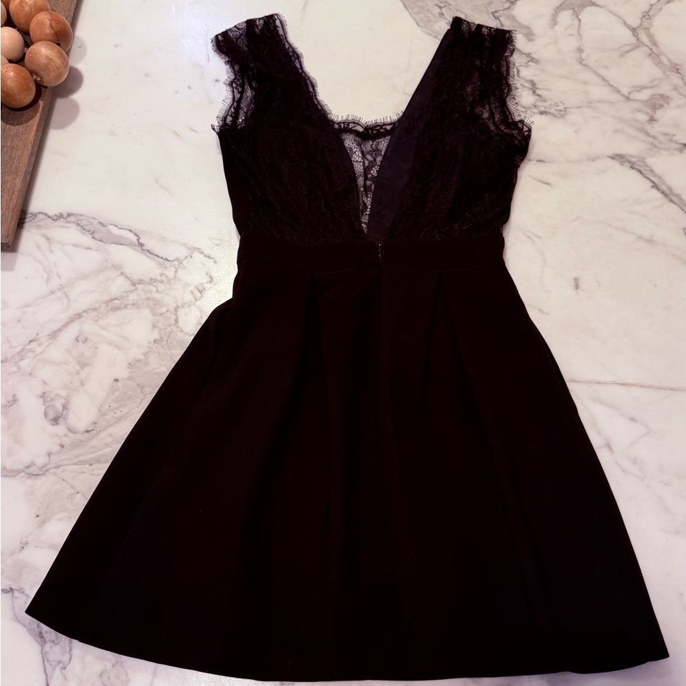 BCBGeneration Black Lace Mini Dress